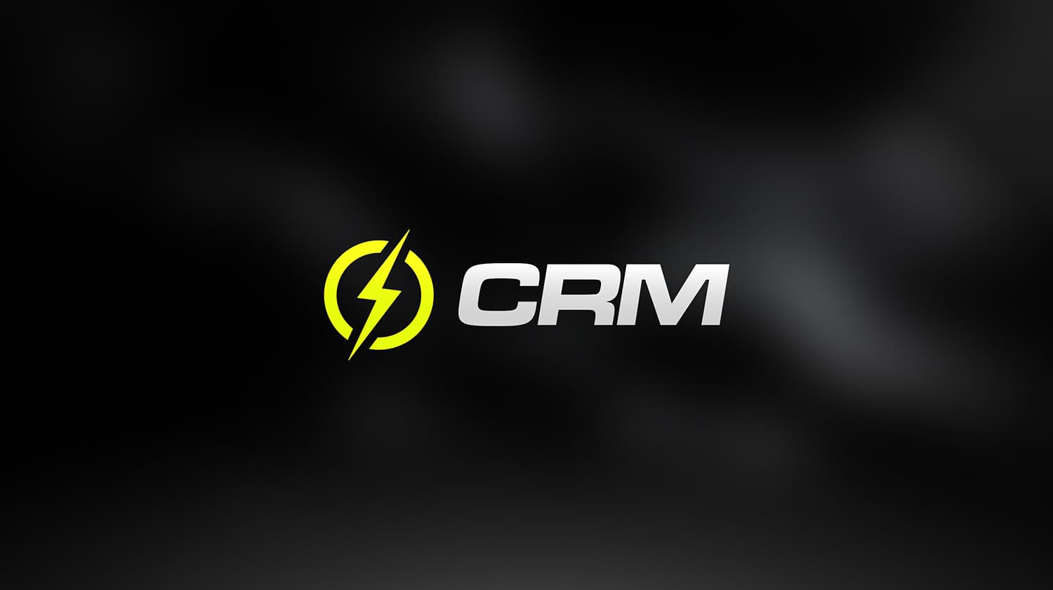 Dealer Shock CRM branding with a lime lightning mark and silver CRM lettering on a dark background.